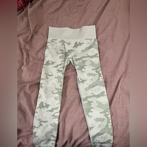 Olive camo workout leggings